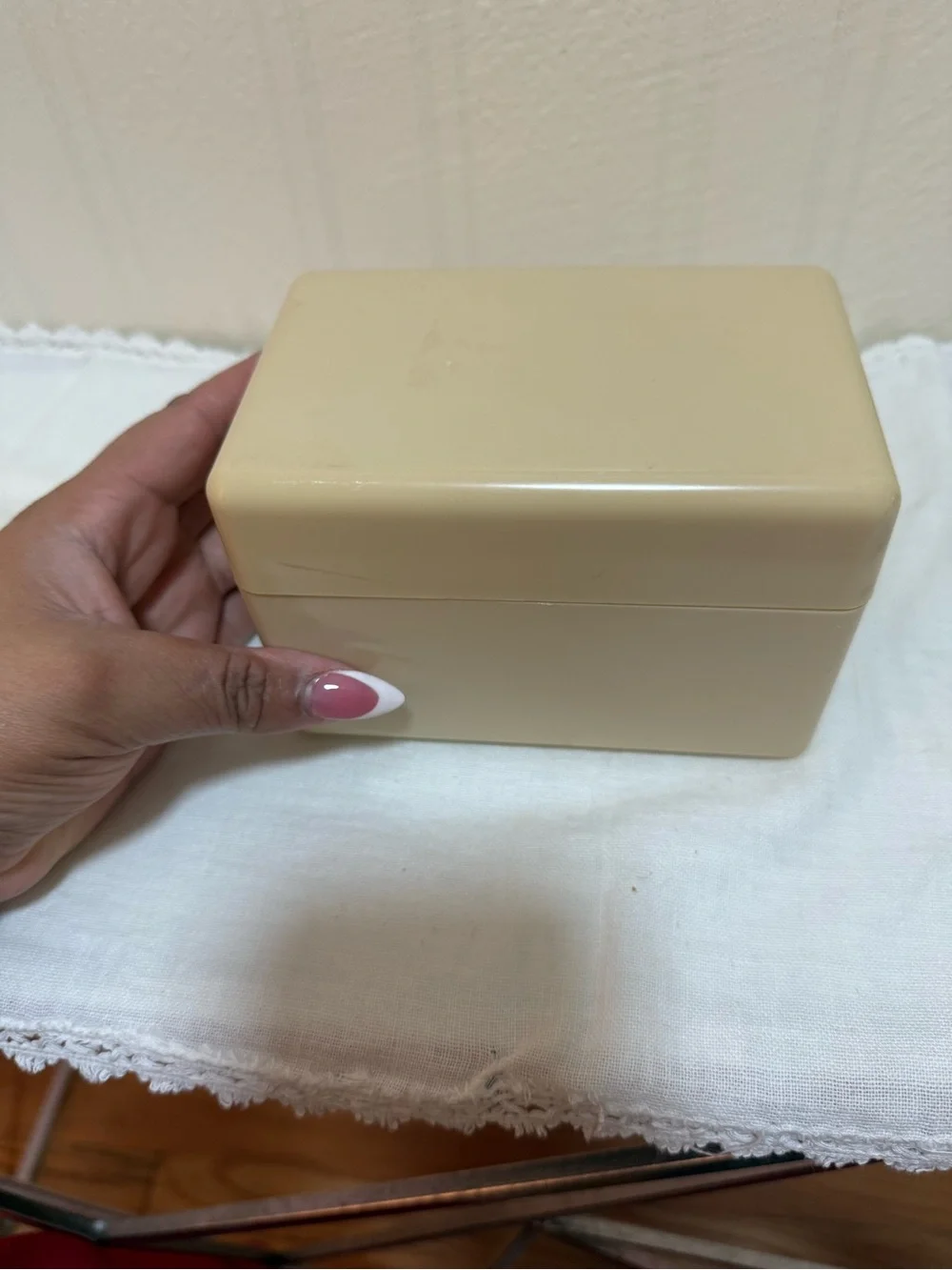 Retro‎ 70s Plastic Recipe Index Card Holder Box Tan Interdesign USA MADE